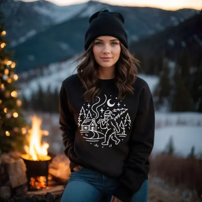 Bigfoot Christmas Tree Sweatshirts for Winter