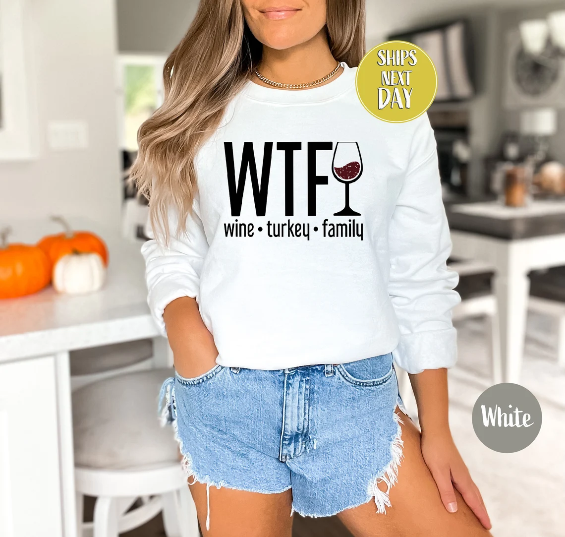 Wine Turkey Family Sweatshirt