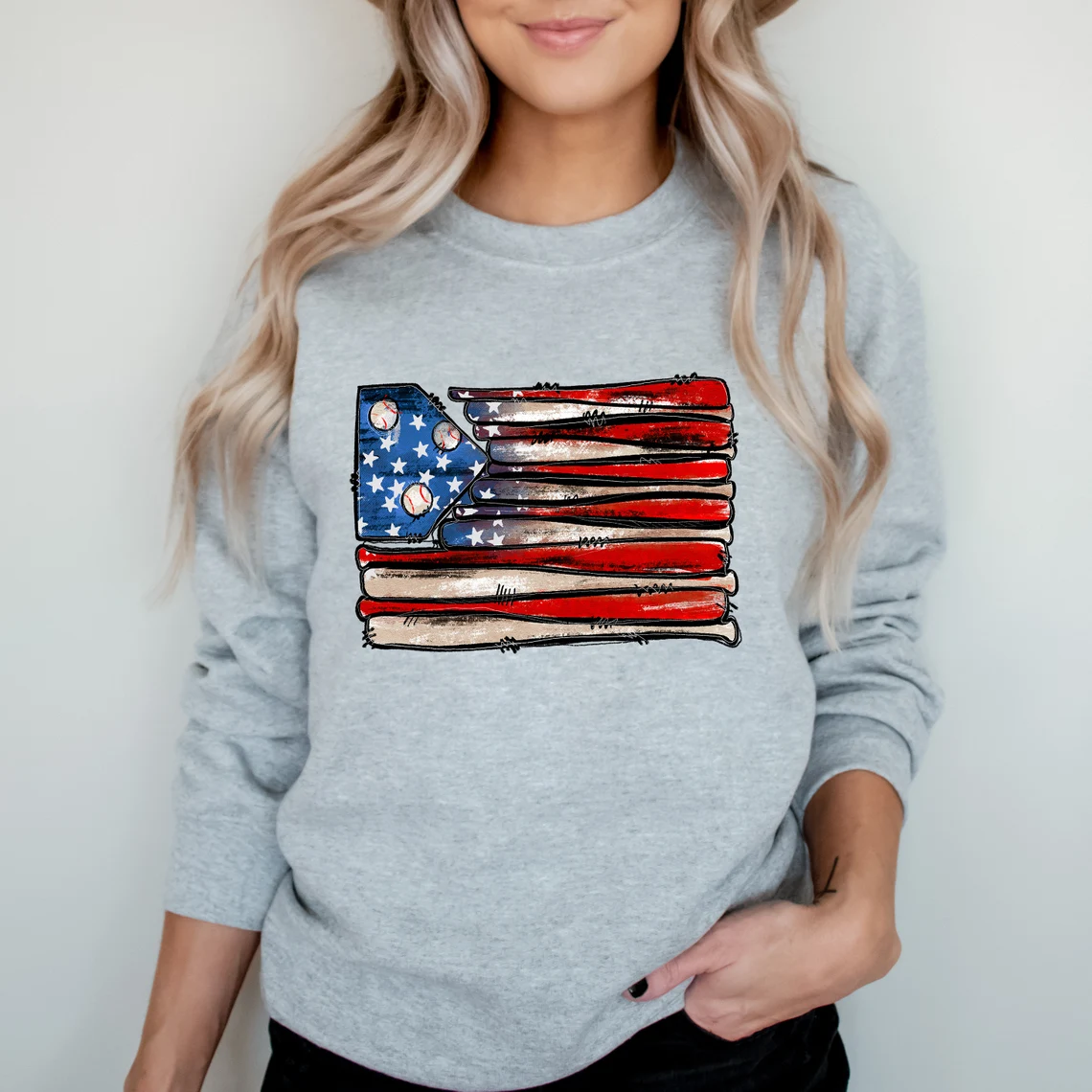 Baseball Flag Sweatshirt