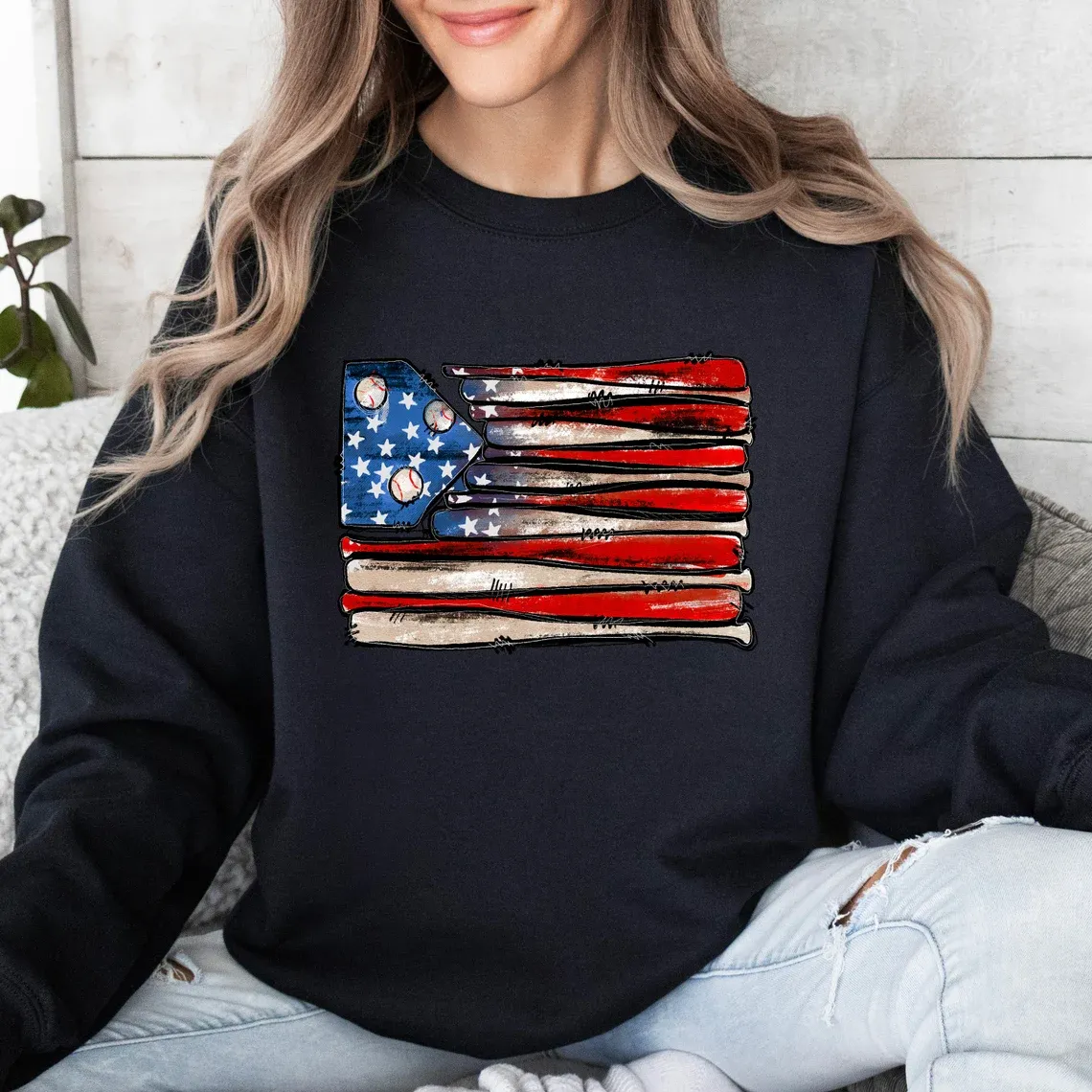 Baseball Flag Sweatshirt
