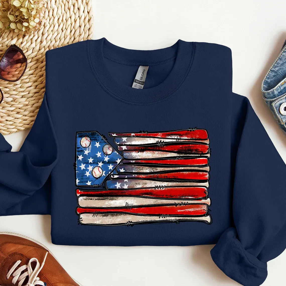 Baseball Flag Sweatshirt