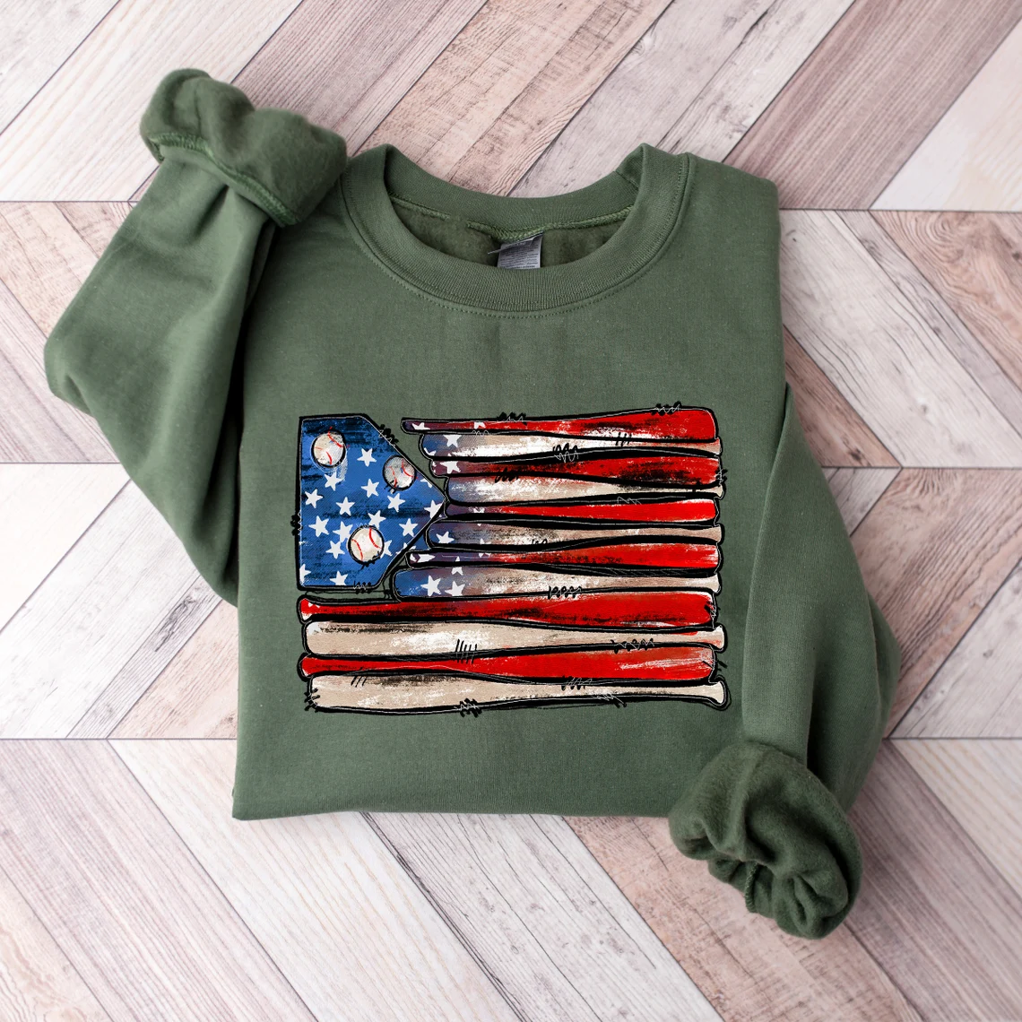 Baseball Flag Sweatshirt