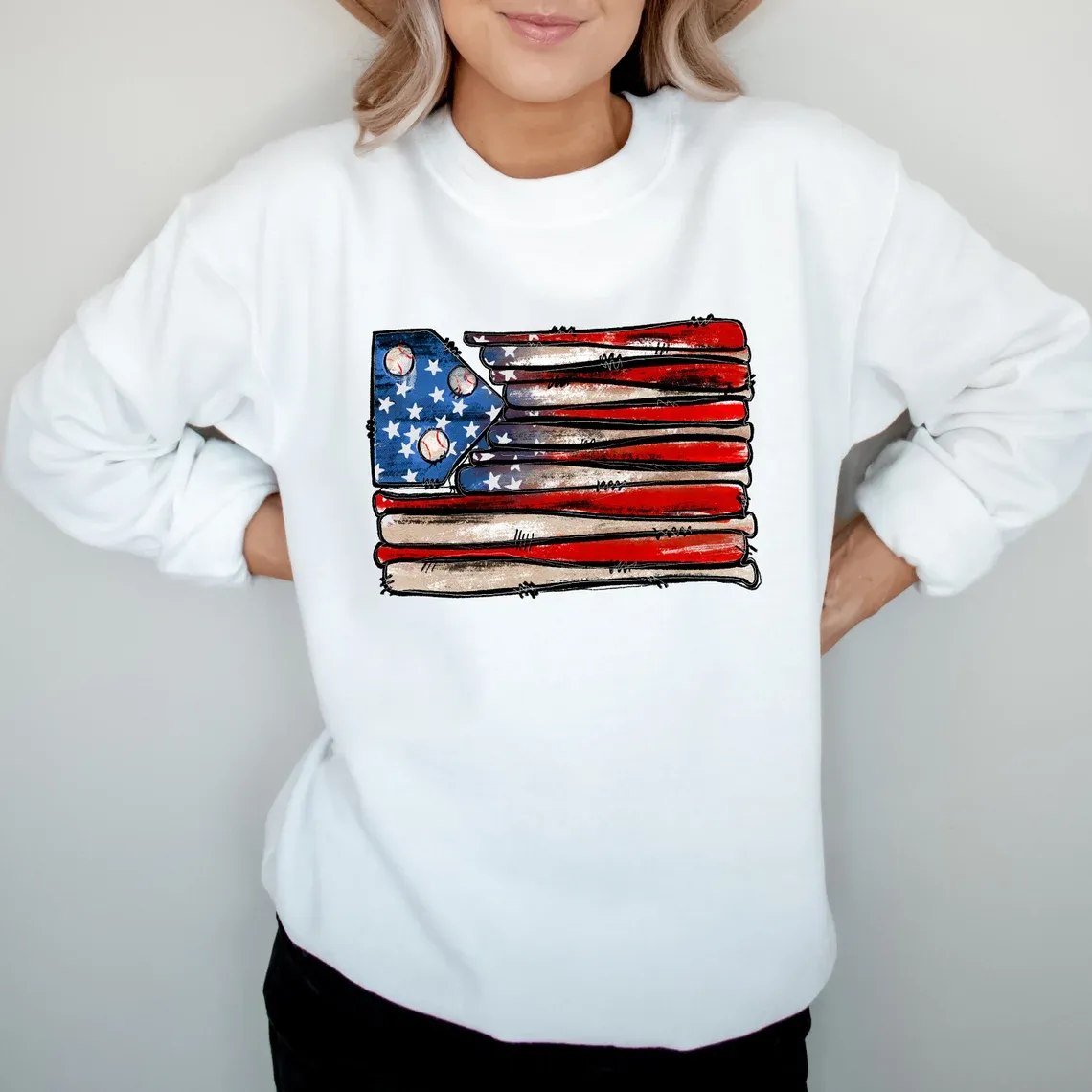 Baseball Flag Sweatshirt