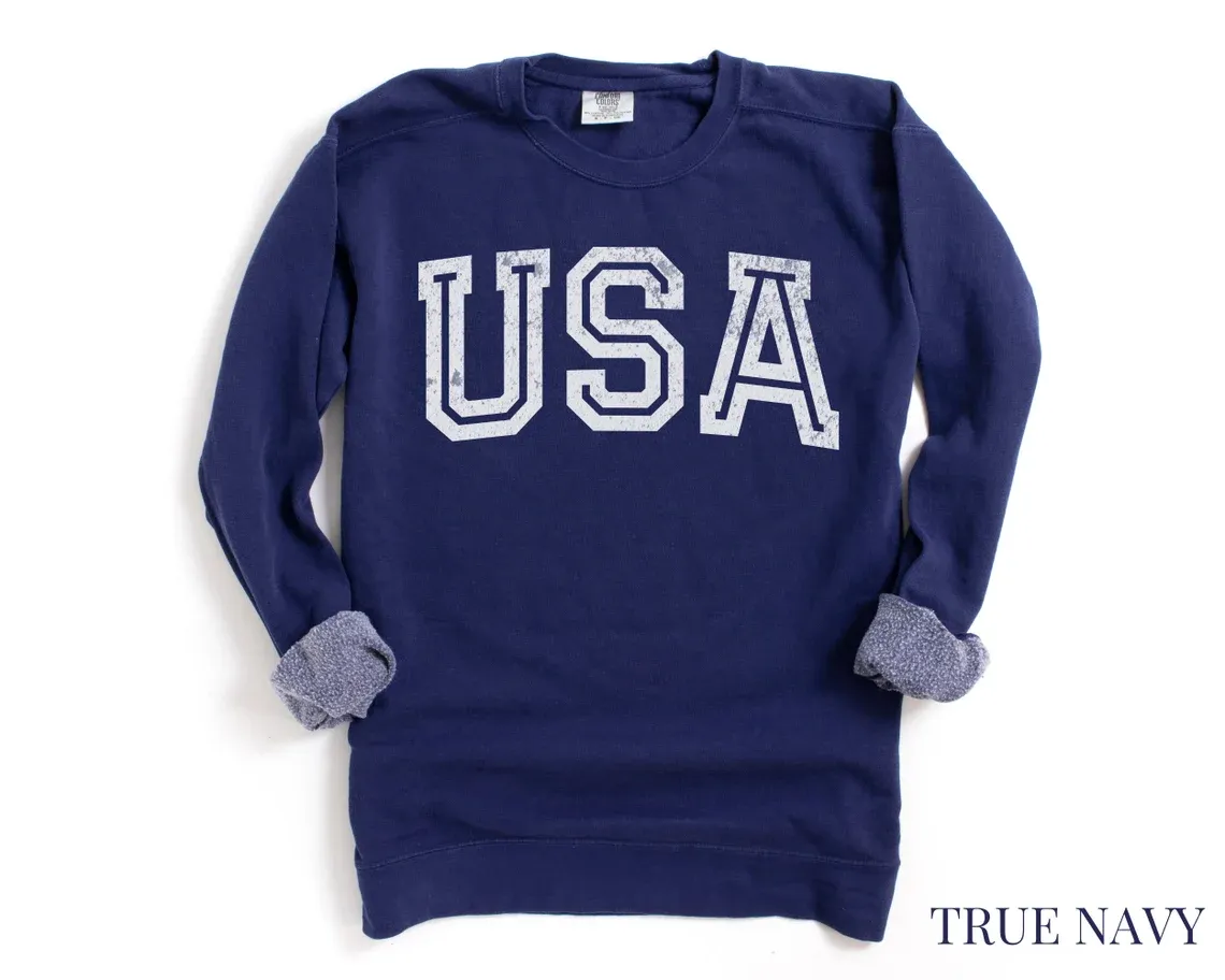 USA Comfort Colors Crewneck Sweatshirt