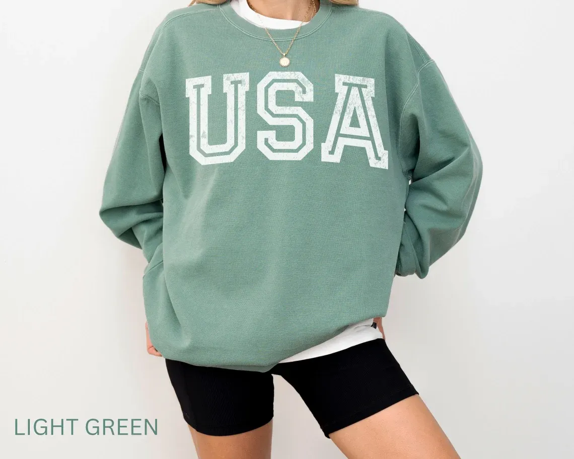 USA Comfort Colors Crewneck Sweatshirt
