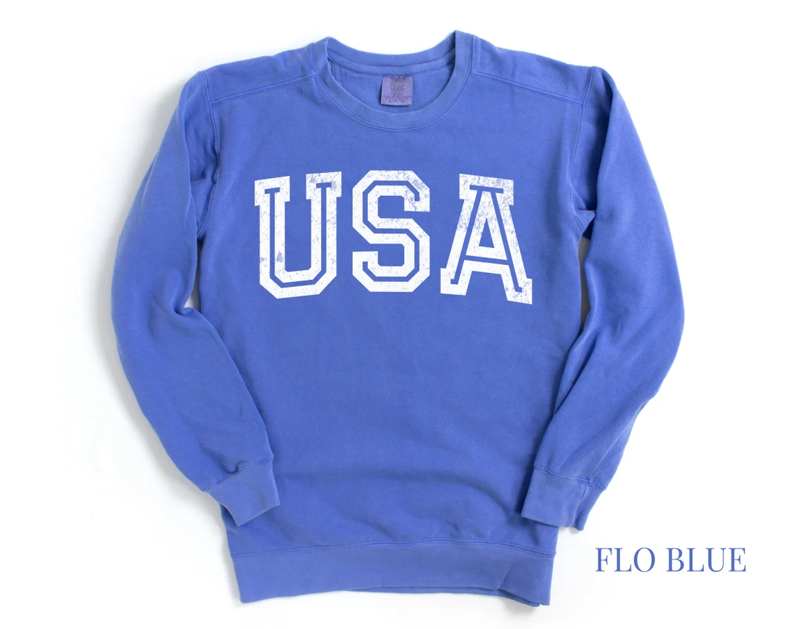 USA Comfort Colors Crewneck Sweatshirt