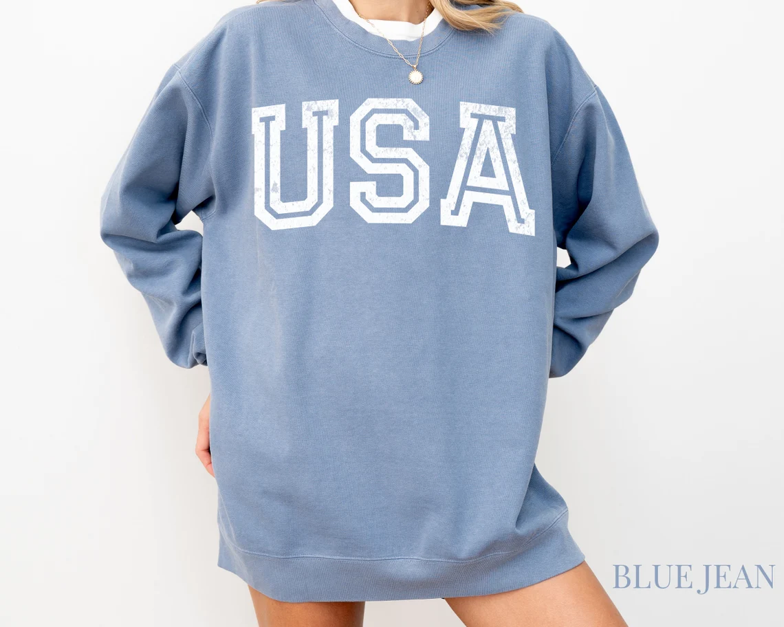 USA Comfort Colors Crewneck Sweatshirt