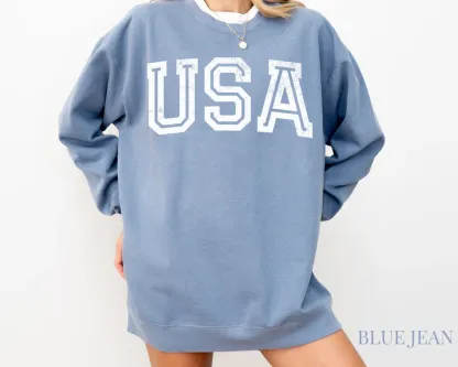 USA Comfort Colors Crewneck Sweatshirt