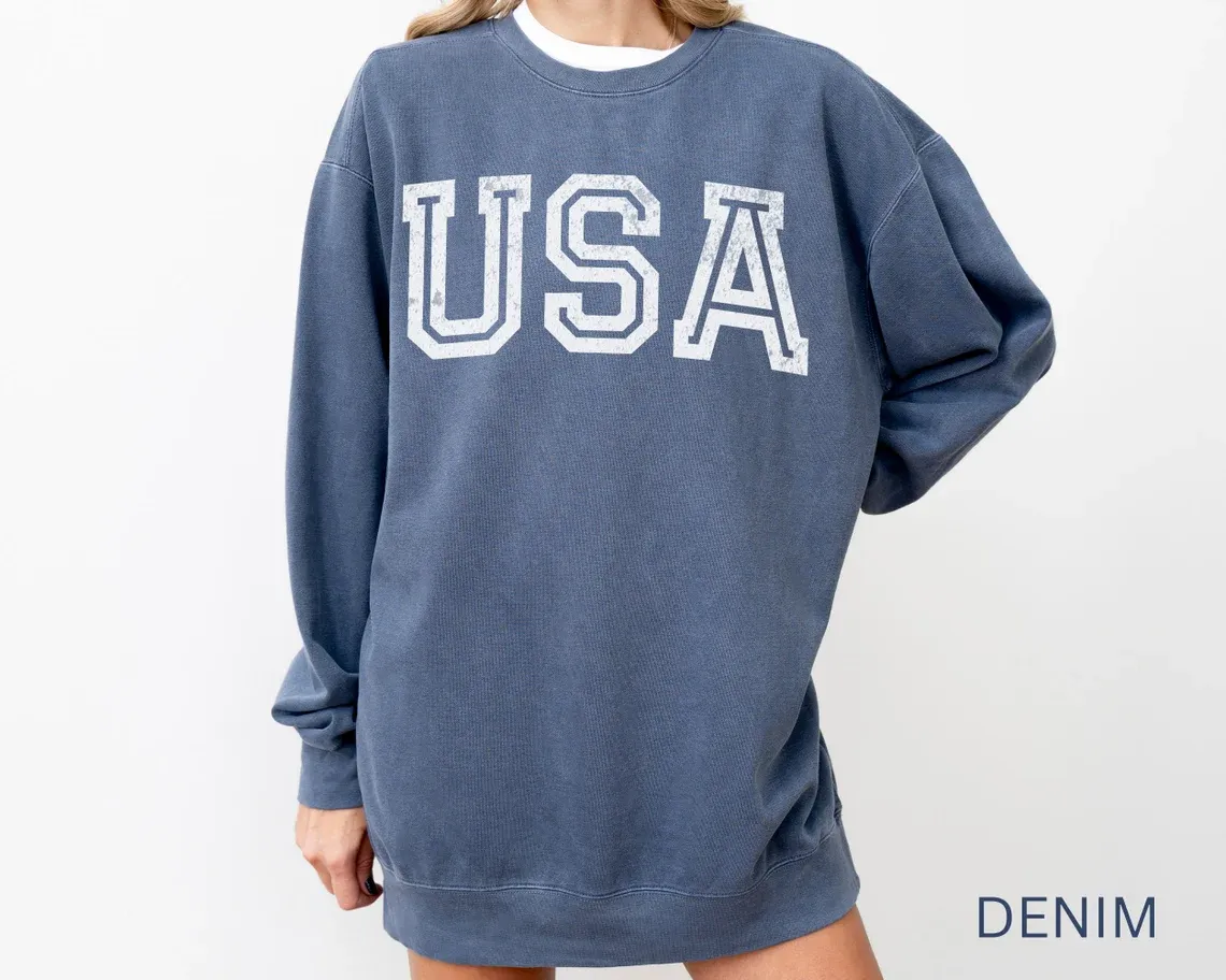 USA Comfort Colors Crewneck Sweatshirt