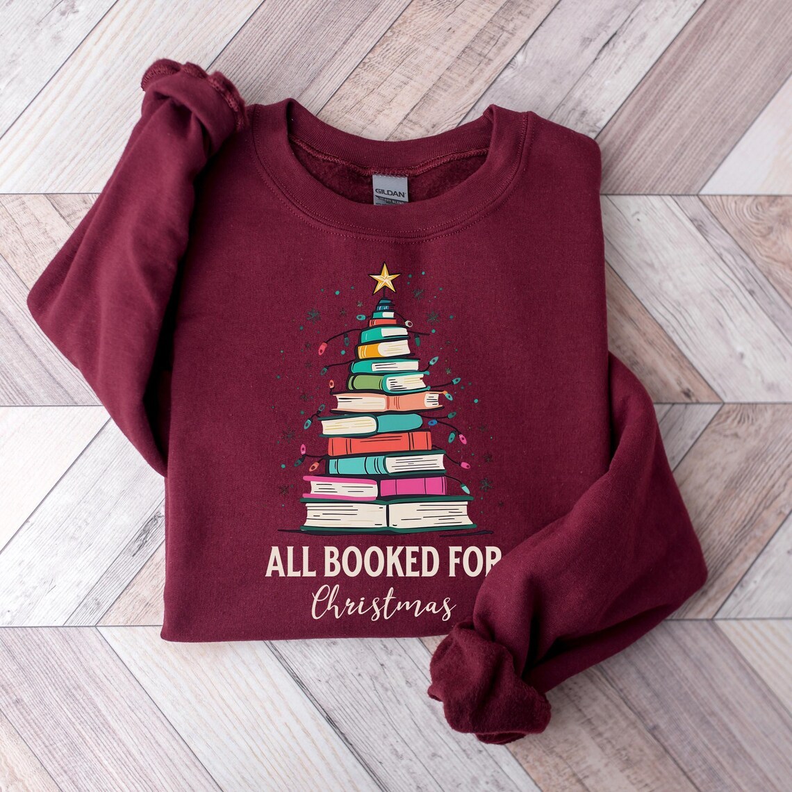 Christmas Book Tree Sweatshirt