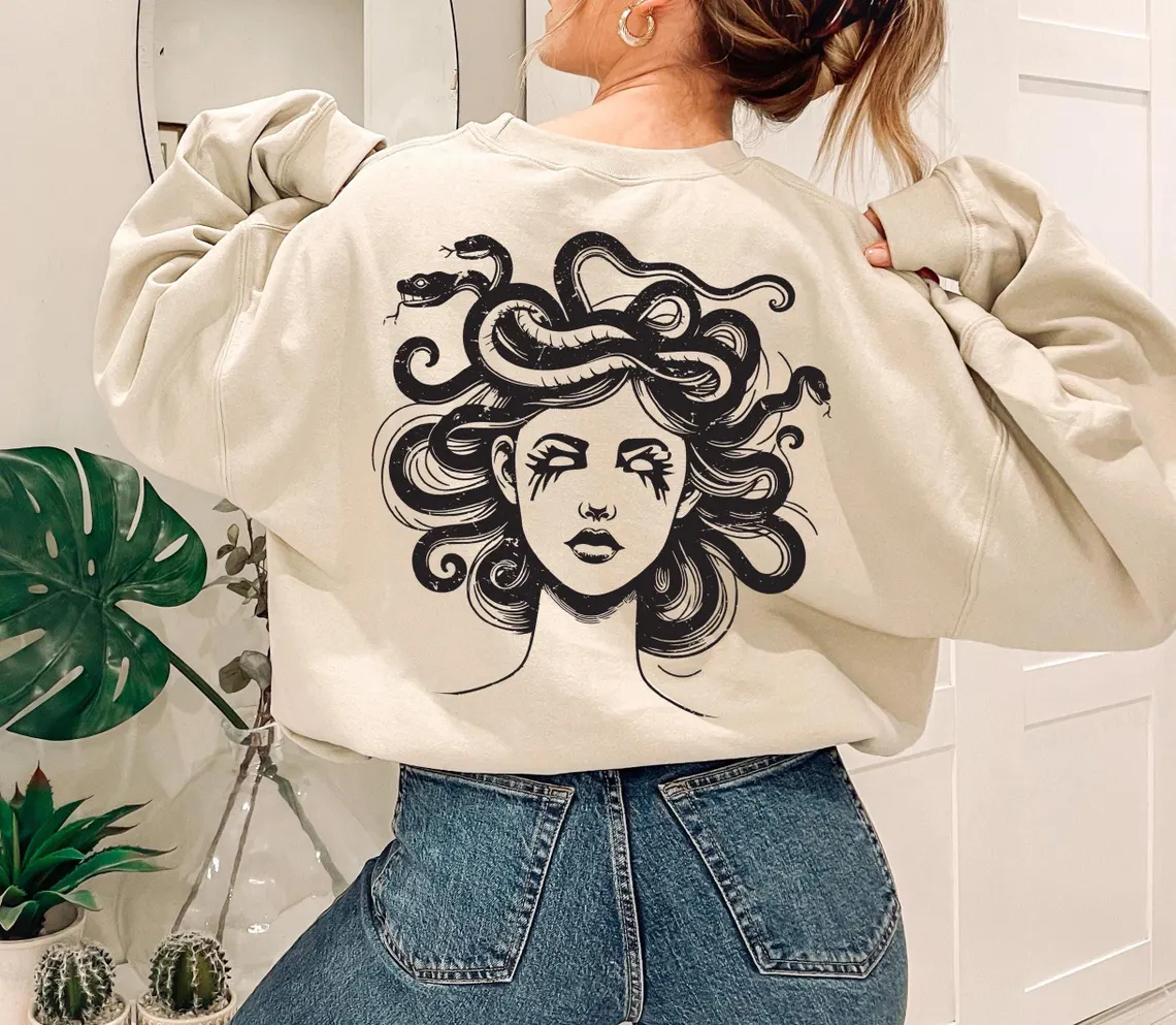Medusa Snake Face Sweatshir