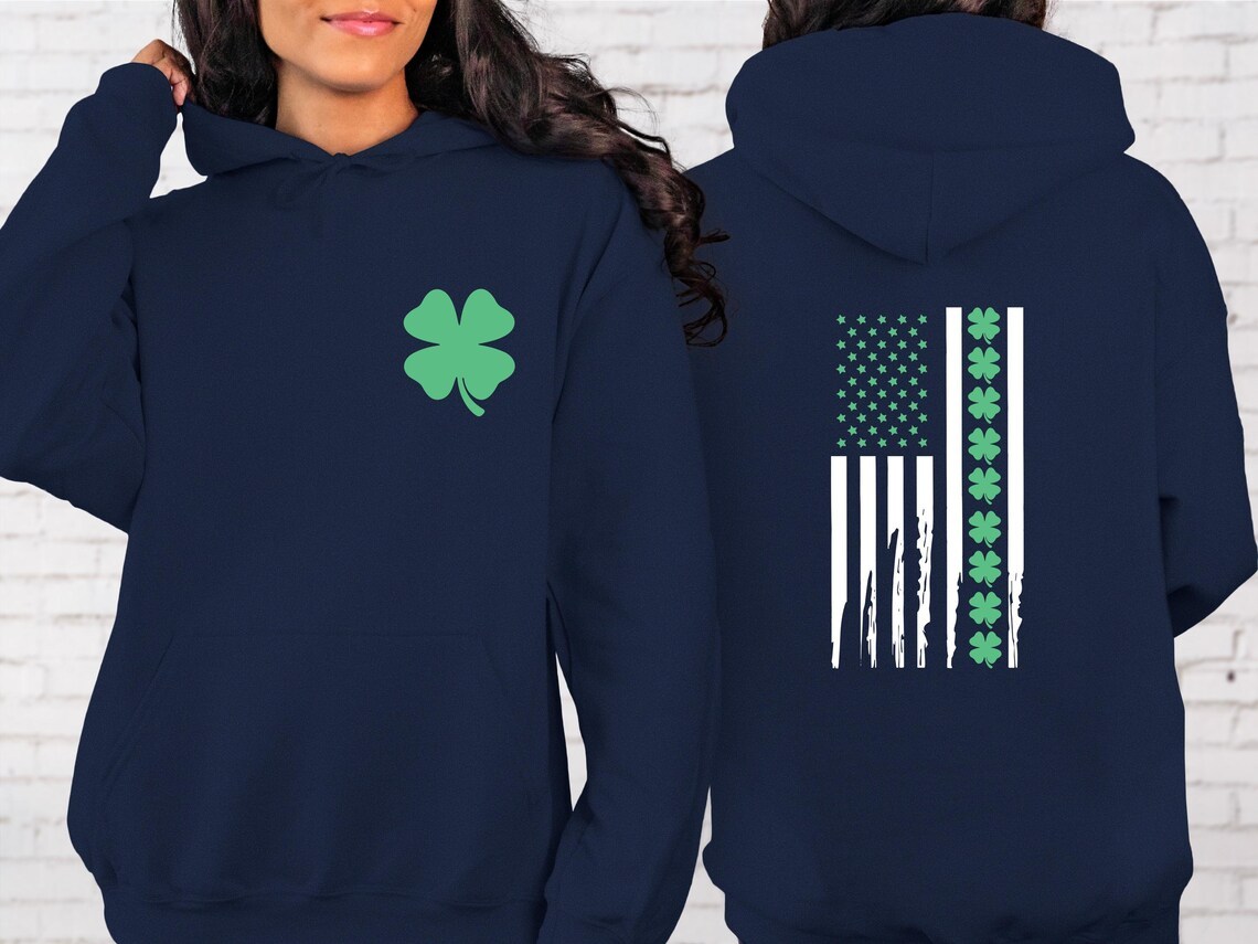 St. Patrick's Day American Flag Sweatshirt
