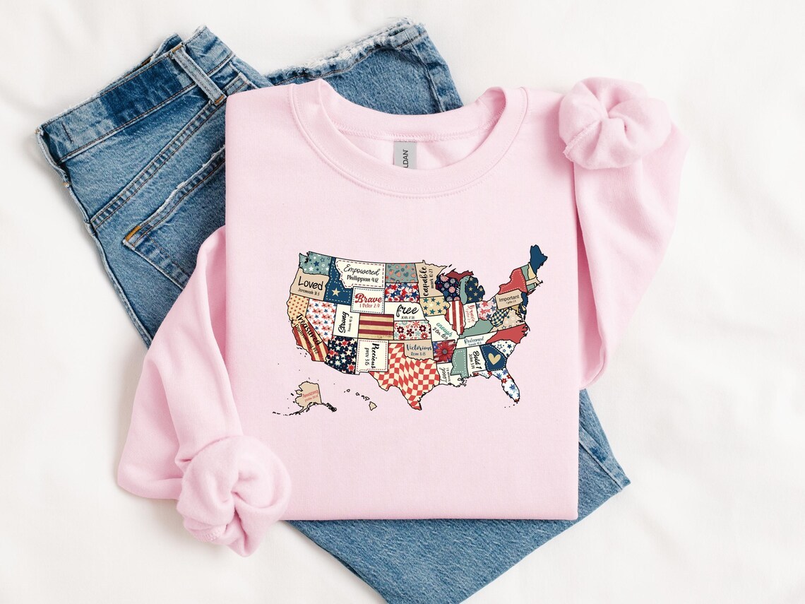 Retro America USA Map Sweatshirt