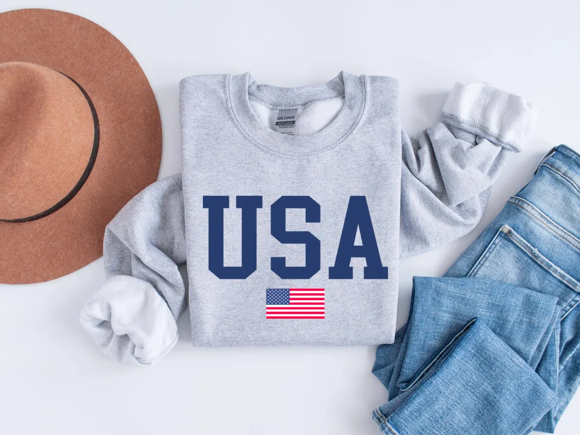 USA Flag Sweatshirt