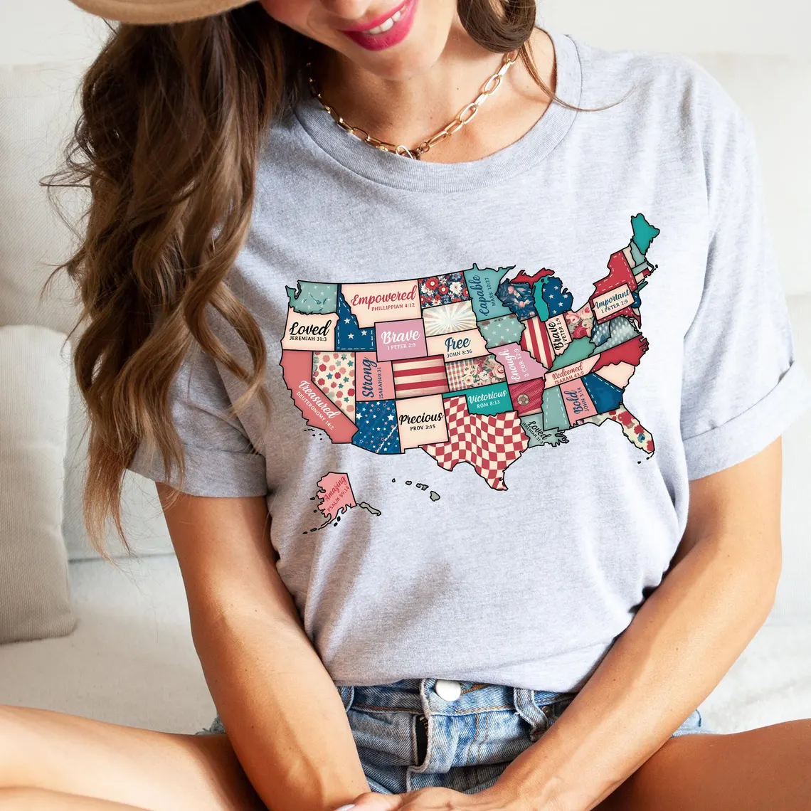 America USA Map T-Shirt