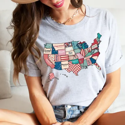 America USA Map T-Shirt
