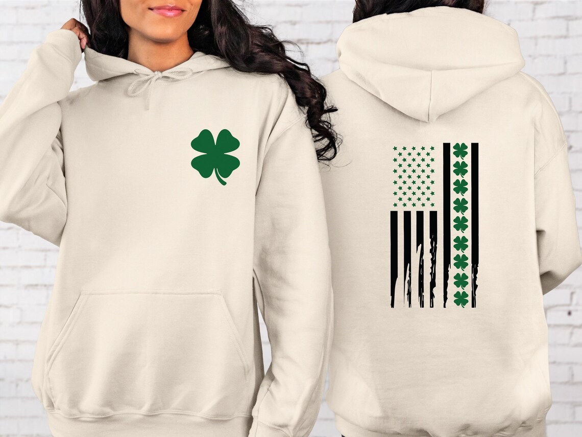 St. Patrick's Day American Flag Sweatshirt