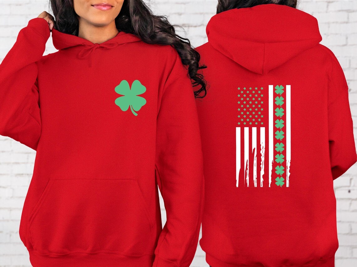 St. Patrick's Day American Flag Sweatshirt