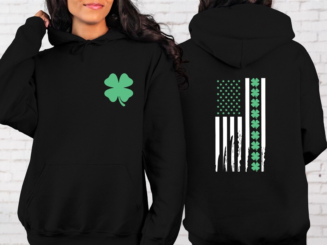 St. Patrick's Day American Flag Sweatshirt