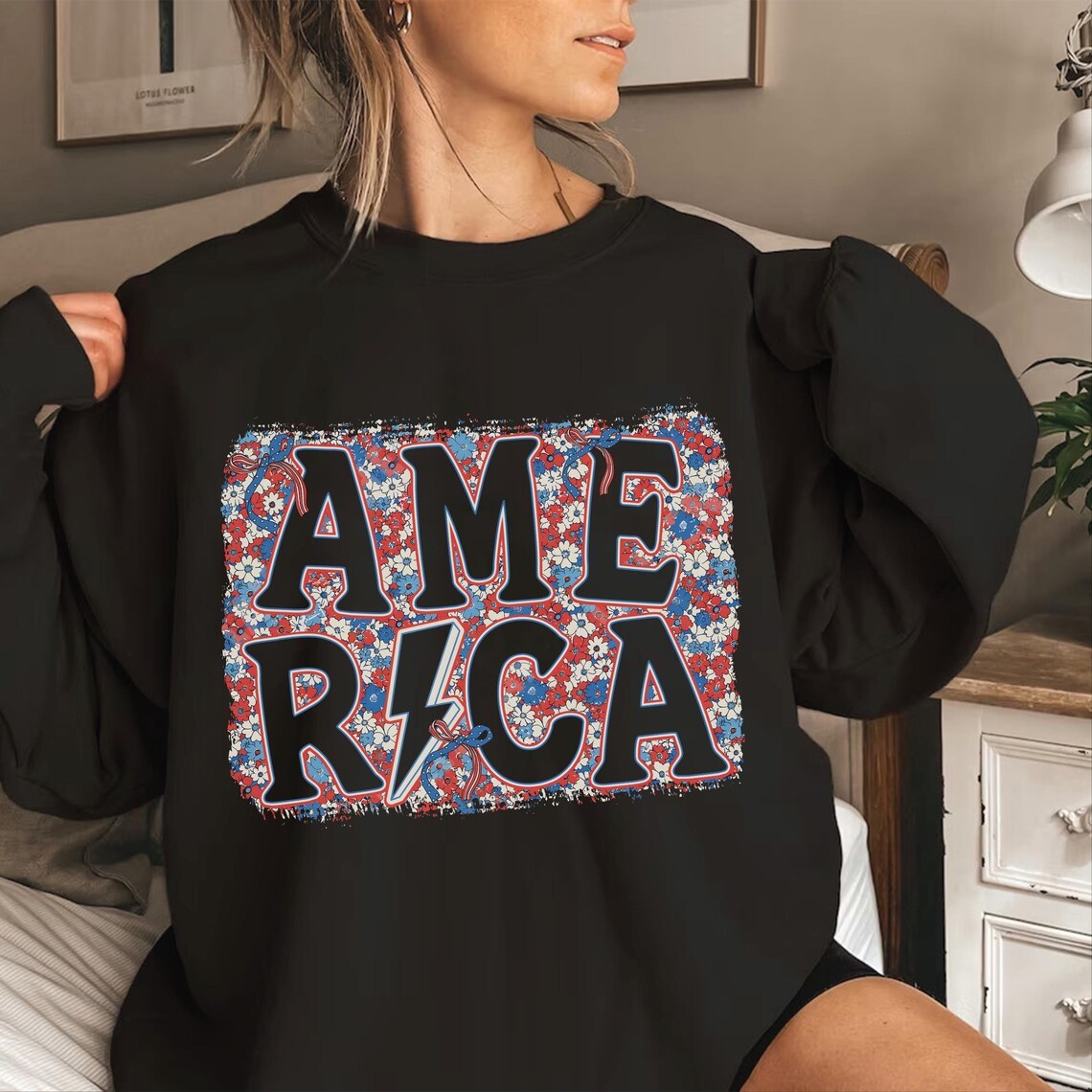 Floral America Sweatshirt