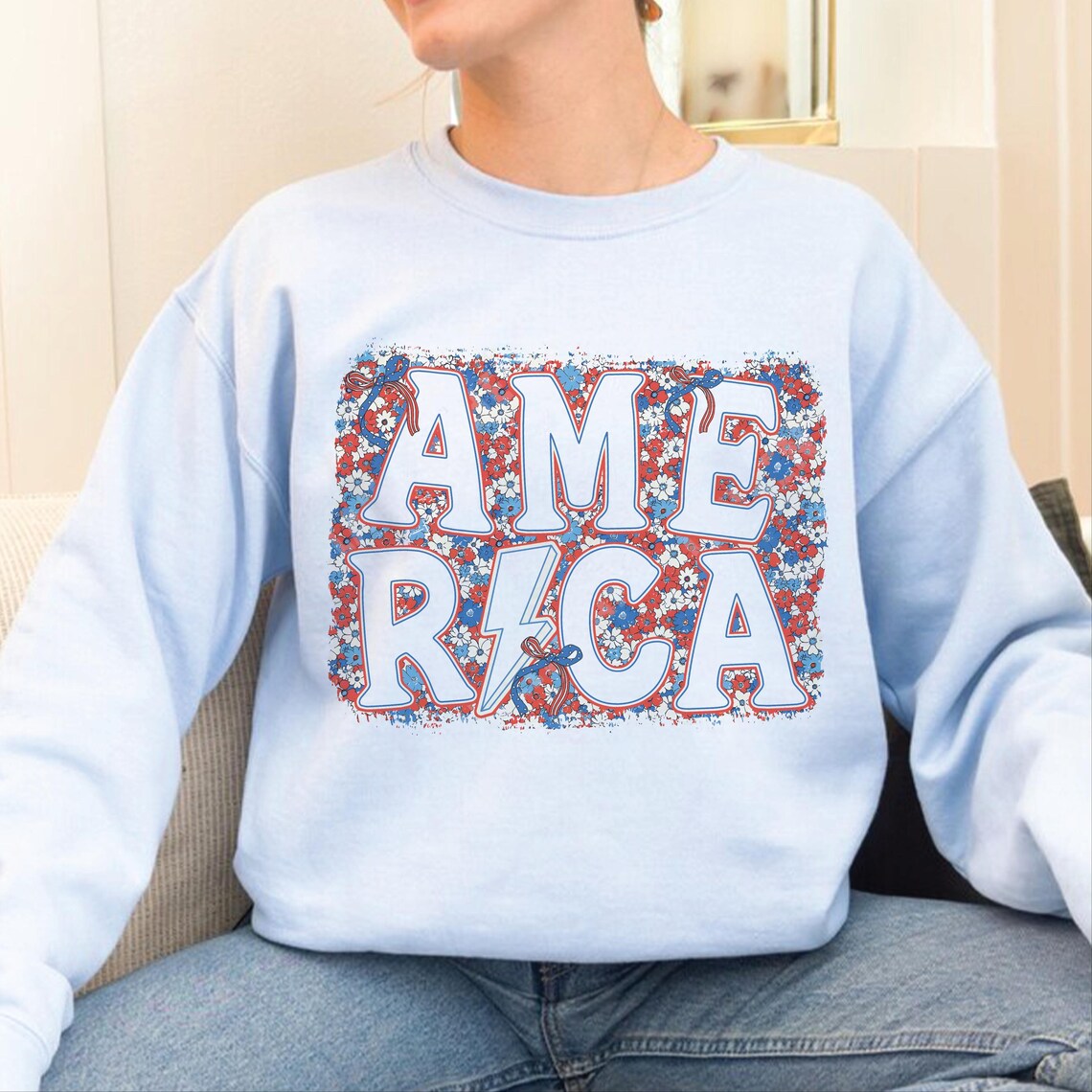 Floral America Sweatshirt