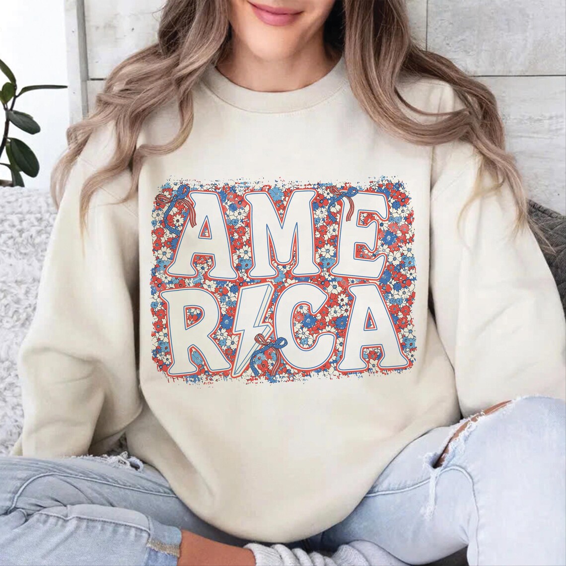 Floral America Sweatshirt
