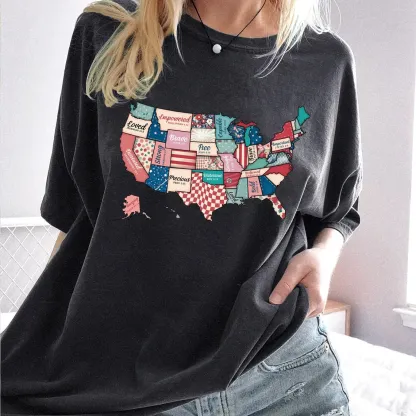 America USA Map T-Shirt