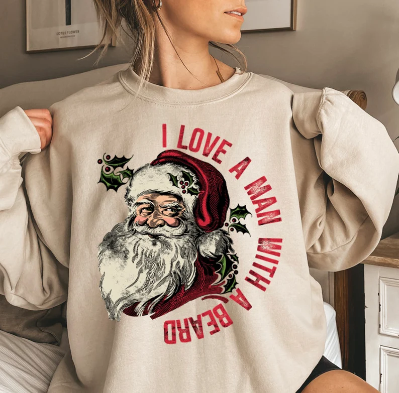 Funny Santa Beard Sweatshirt