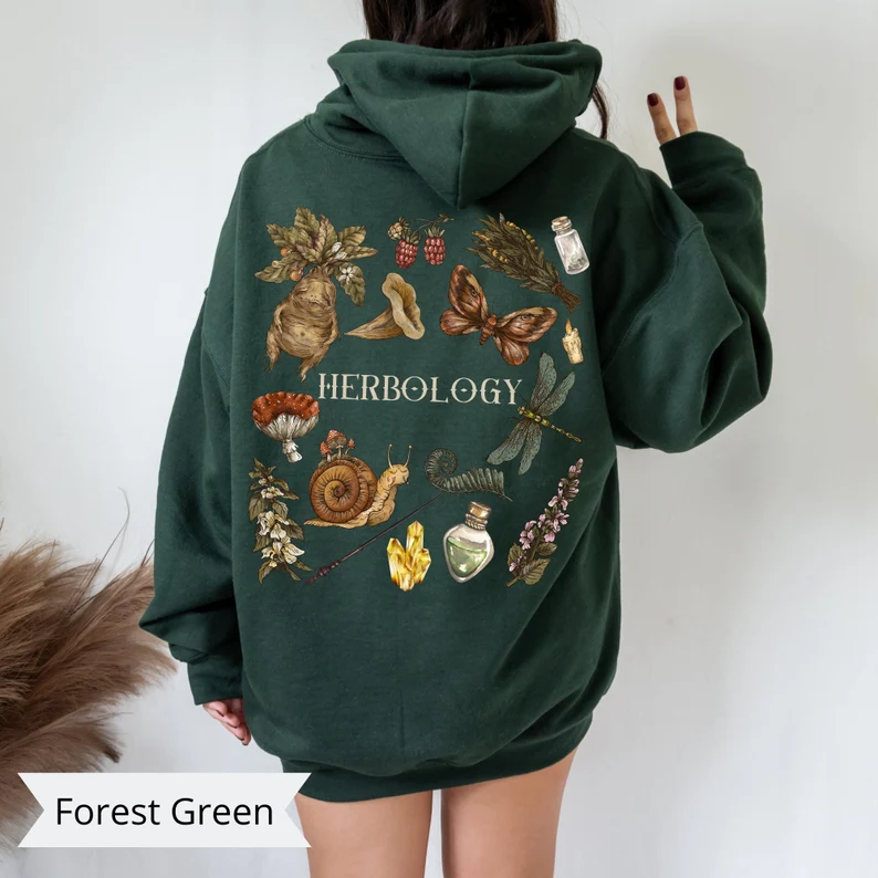 Vintage Botanical Plant Lover Hoodie
