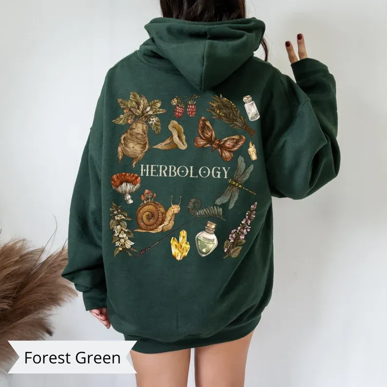 Vintage Botanical Plant Lover Hoodie