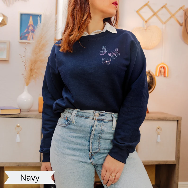 Butterflies Crewneck Sweatshirt 