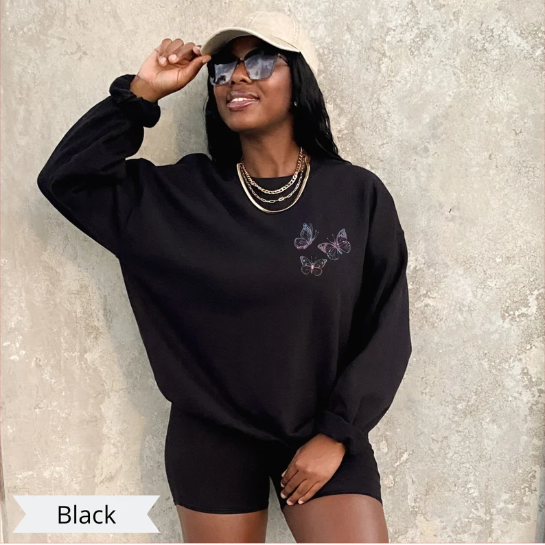 Butterflies Crewneck Sweatshirt 