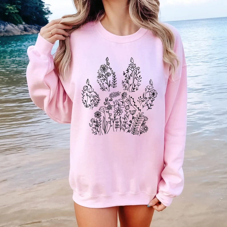 Sweatshirt with Dog paw