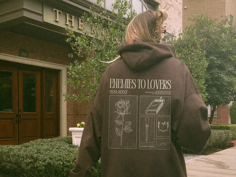 Enemies to Lovers Hoodie Morally Grey Romantasy Sweatshirt