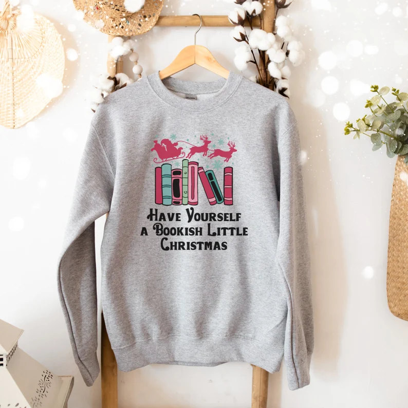 Book Lover Christmas Sweatshirt