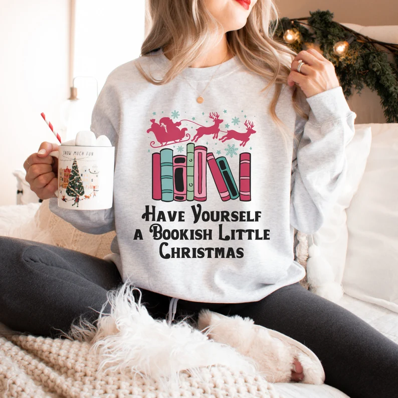 Book Lover Christmas Sweatshirt
