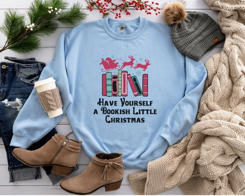 Book Lover Christmas Sweatshirt