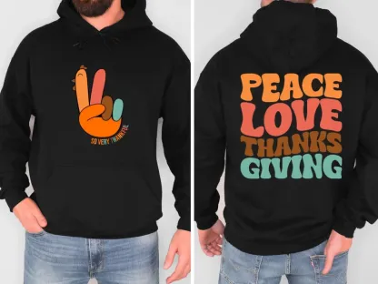 Peace Love Thanksgiving Hoodie