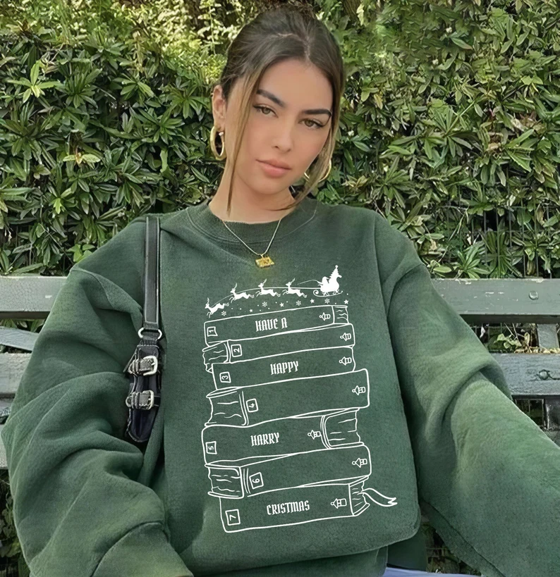 Christmas Wizard Book Lover Sweatshirt