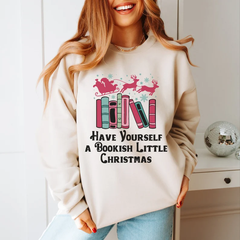 Book Lover Christmas Sweatshirt