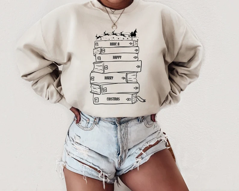 Christmas Wizard Book Lover Sweatshirt