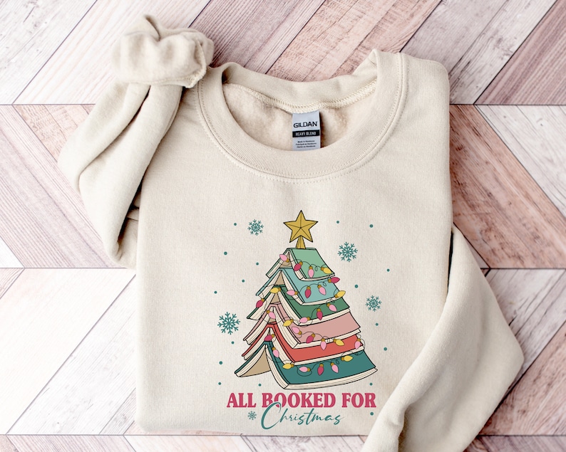 Book Tree Christmas Sweater