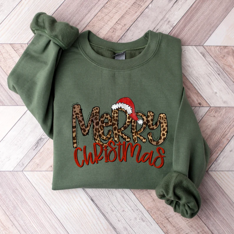 Leopard Christmas Sweatshirt
