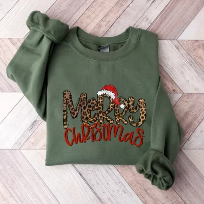 Leopard Christmas Sweatshirt