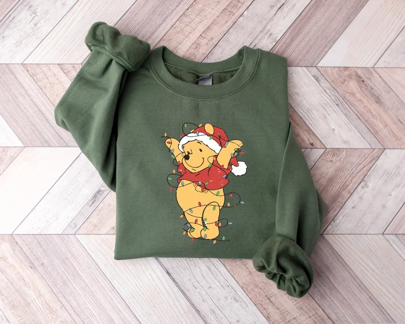 Winnie The Pooh Christmas Lights Sweatshirt