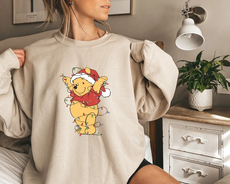 Winnie The Pooh Christmas Lights Sweatshirt