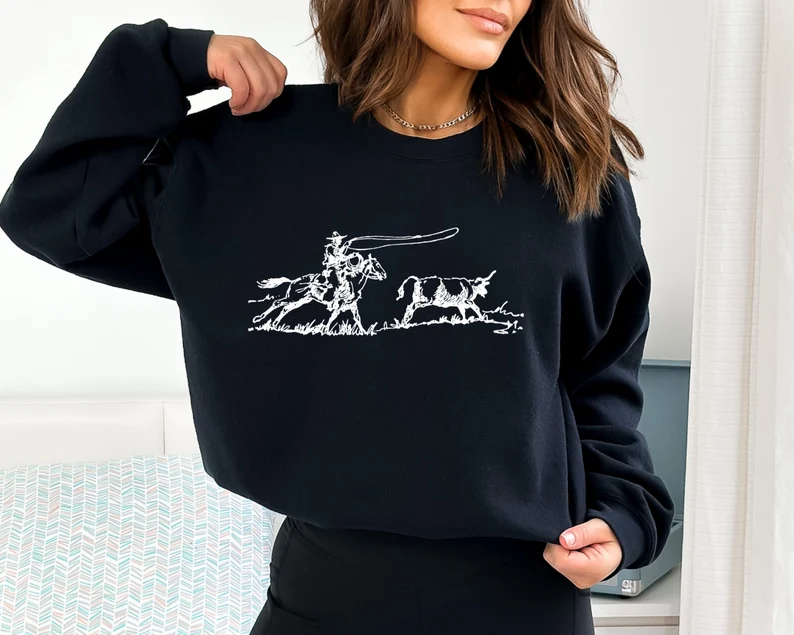 Cowboy Roping Western Sweatshirt