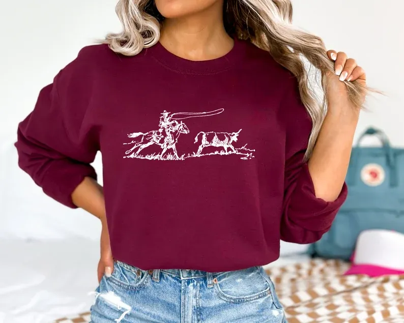 Cowboy Roping Western Sweatshirt