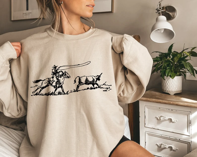 Cowboy Roping Western Sweatshirt