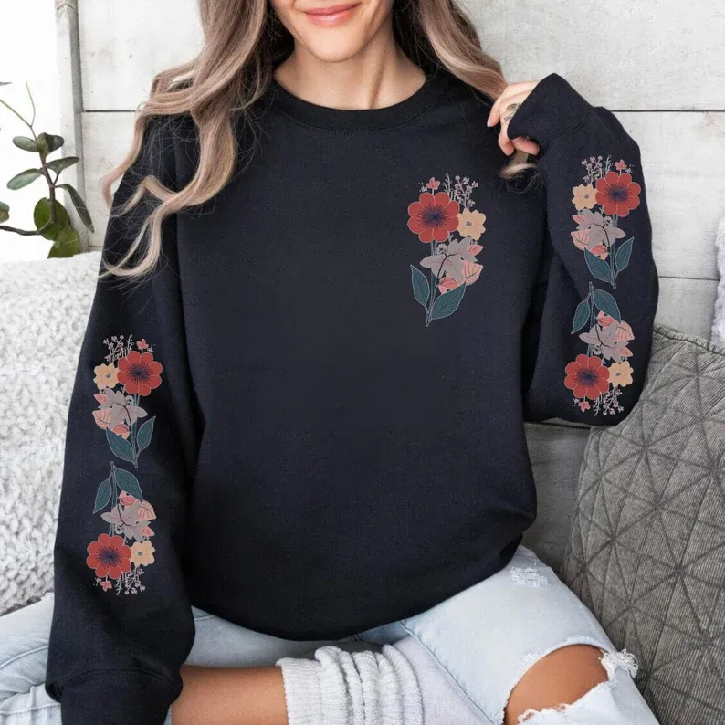 Boho Flower Sweatshirt 